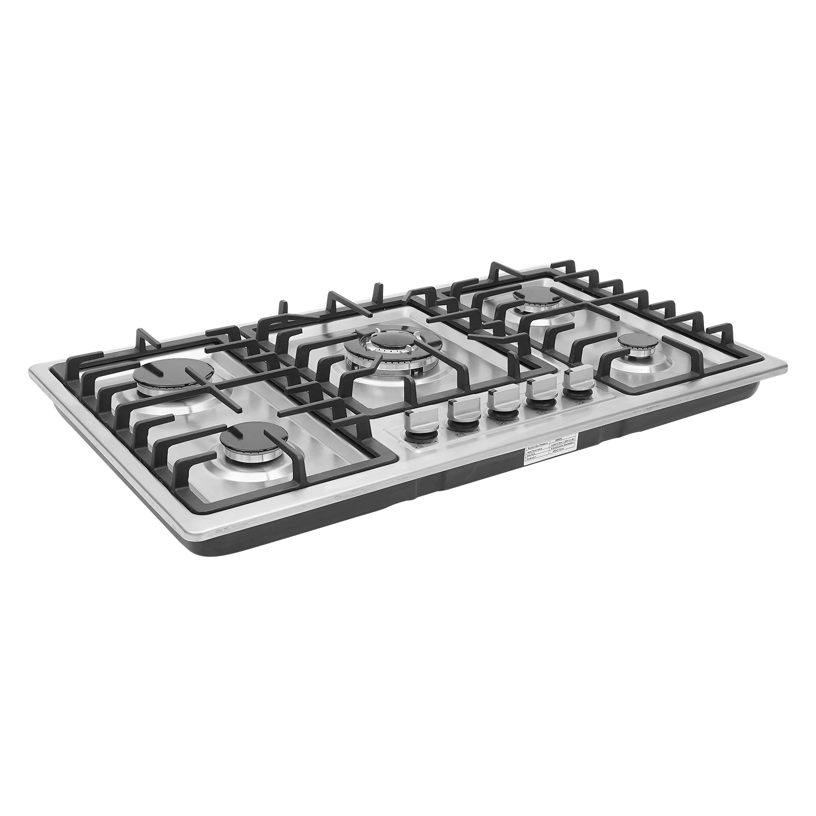 5 Burner Built-in Gas Cooktop Stainless Steel Gas Propane 83*47cm To Clean Gas Cooking Natural Gas Built-In Installation Precise