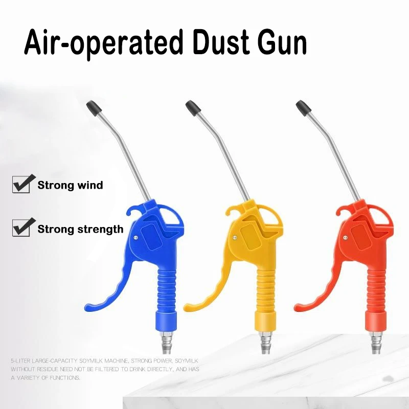 High Pressure Dust Blowing Gun Pneumatic Hardware Tool Dust Removal Gun Blowing Air Soot Blowing Gun Air Pump Extended Nozzles