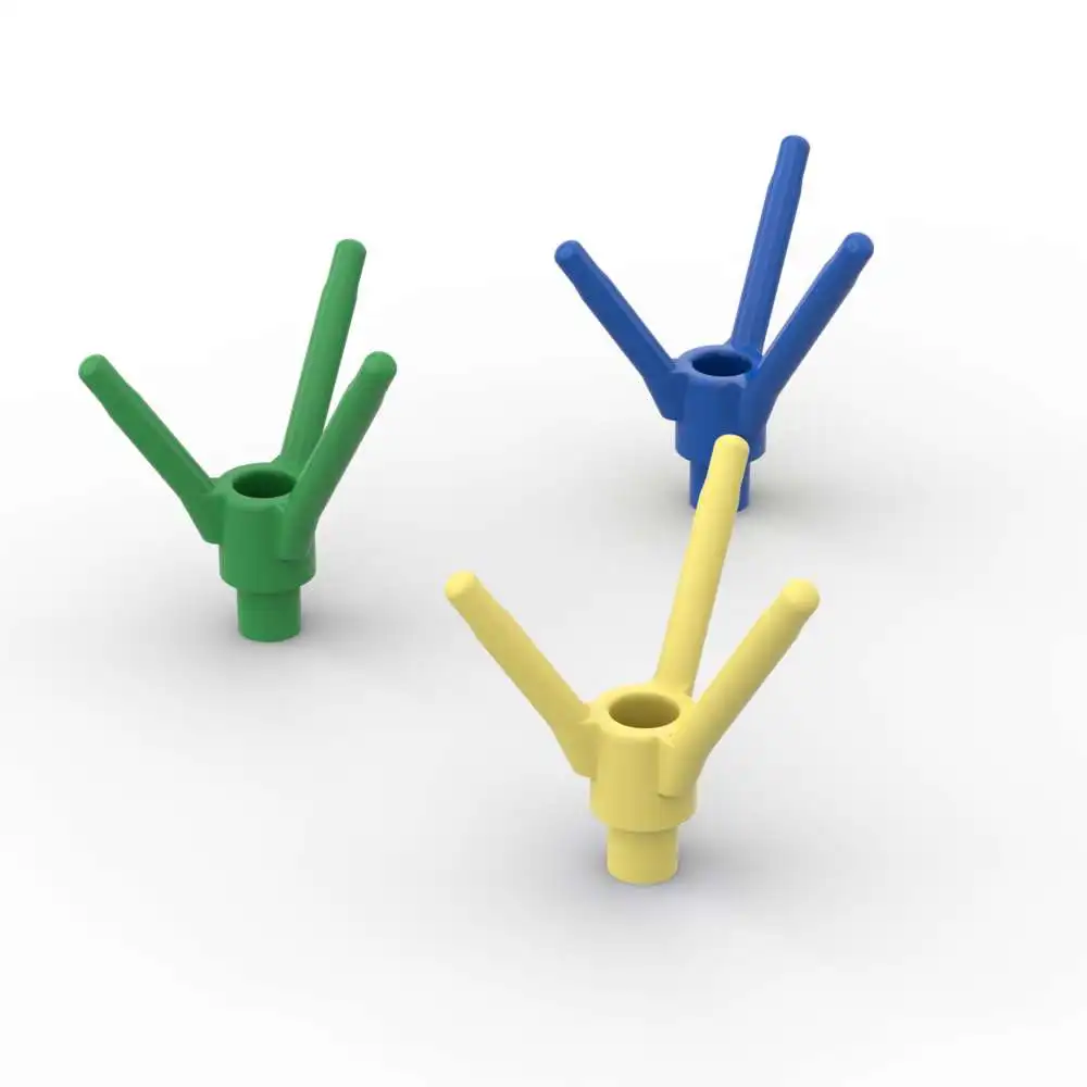 

MOC, 10 шт., часть кирпича, 24855, набор строительных блоков с растениями и цветком, стебель с держателем для стержня, 3 стеблей, игрушки-головоломки, подарок на день рождения для ребенка