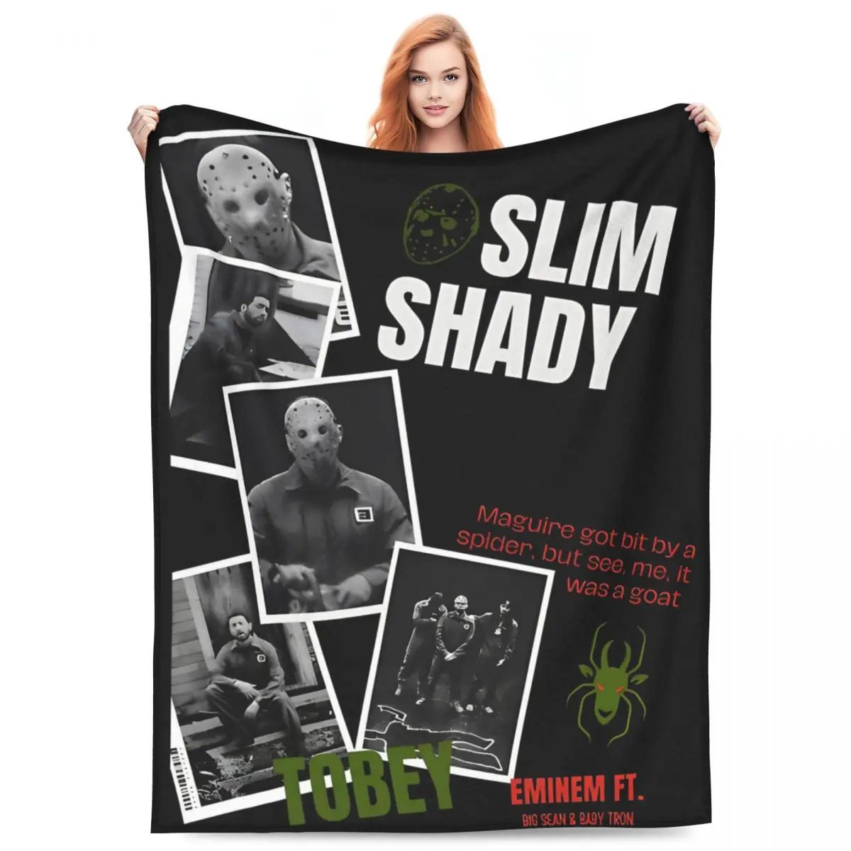 The Death Of Slim Shady Coup De Grace Eminem Blanket Flannel Textile Decor Hip Hop Relax Soft Throw Blankets for Home Bedspread