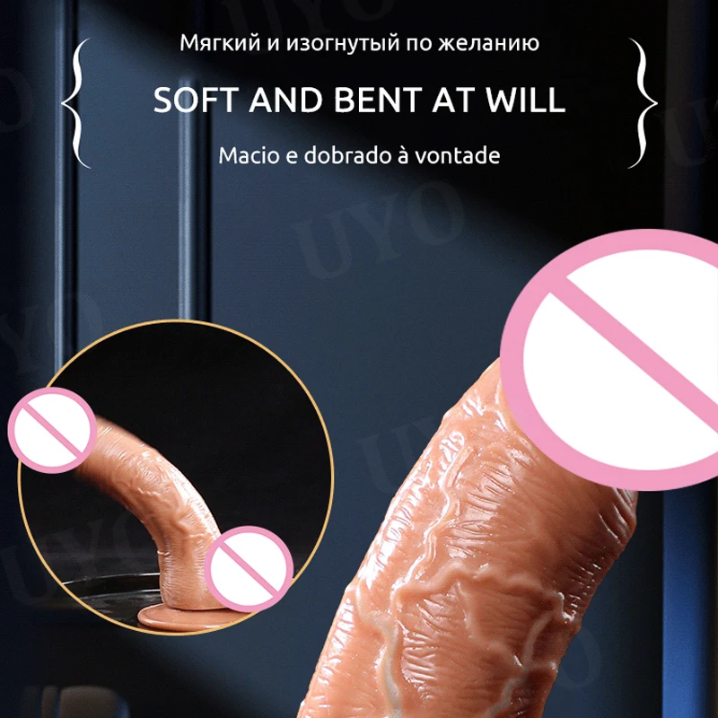 Big Dick Sex Toys para Mulheres, Dildo TPE, Pênis Confortável, Brinquedo Adulto do Sexo, 18 Dildo Realista