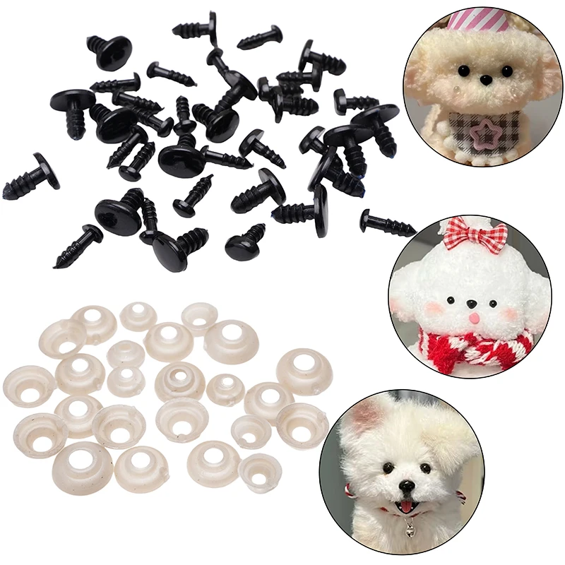 20-50 Pairs Oval Shape Plastic Safety Eyes For Toys Crafts Materials DIY Crochet Animals Black Eye Puppets Dolls Making Supplies