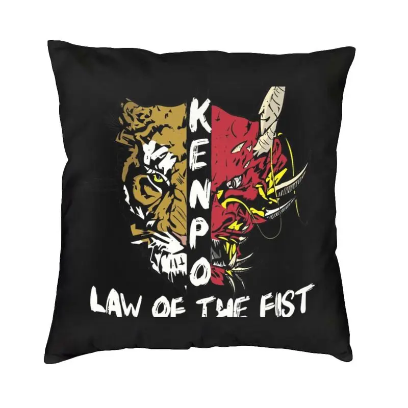 Kenpo- Square Pillow Case Decoration Karate Law Of The Fist Martial Arts Cushions Throw Pillow for Sofa Double-sided Printing