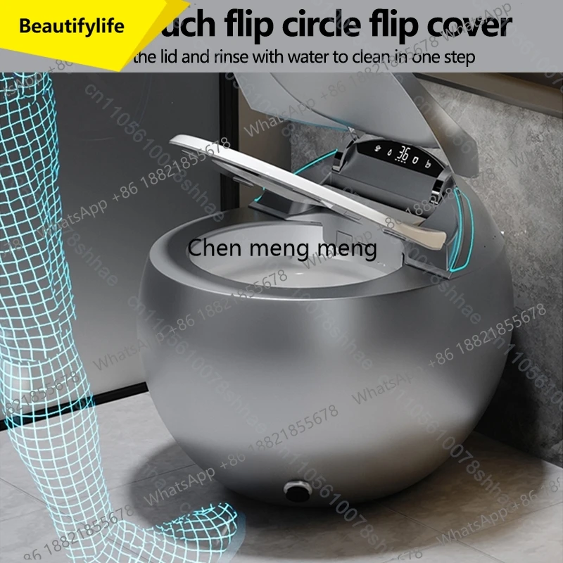 

A53 Smart Toilet Bidet with Auto Flush Heated Seat Warm Water Sprayer Deodorizer Air Dryer Remote Control Intelligent LED Displa