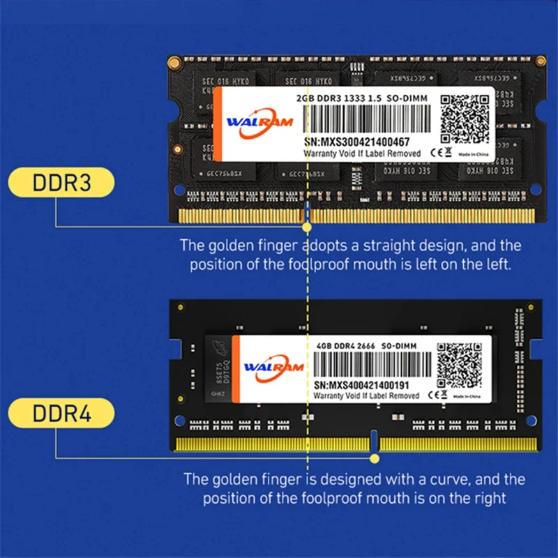 WALRAM DDR4 Memoria Ram 8GB 4GB 2666MHz 3200MHz Sodimm Laptop DDR 4 PC4-21333S 1.2V 260Pin High Performance Notebook Memory Rams