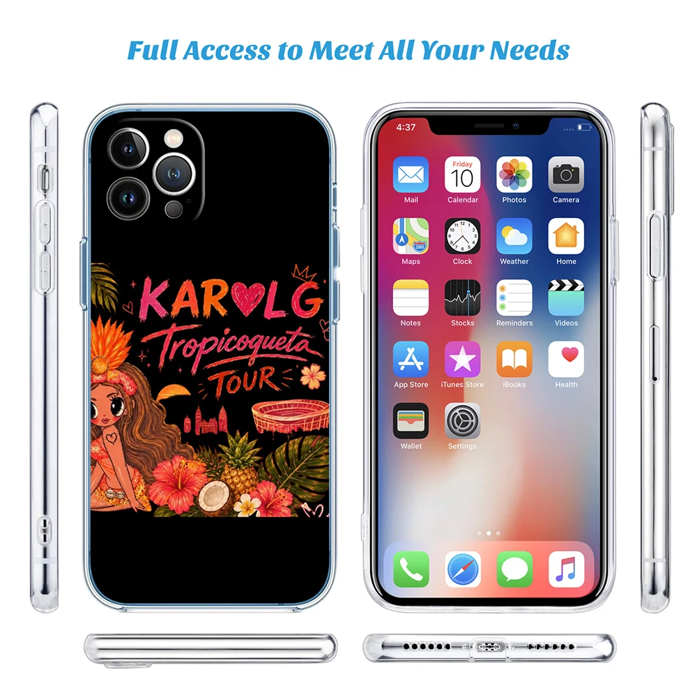 QA17 Karol G Transparent Phone Case for Motorola G40 G04 G05 One Ace Action  Fusion Plus Hyper Macro Vision Zoom view 6