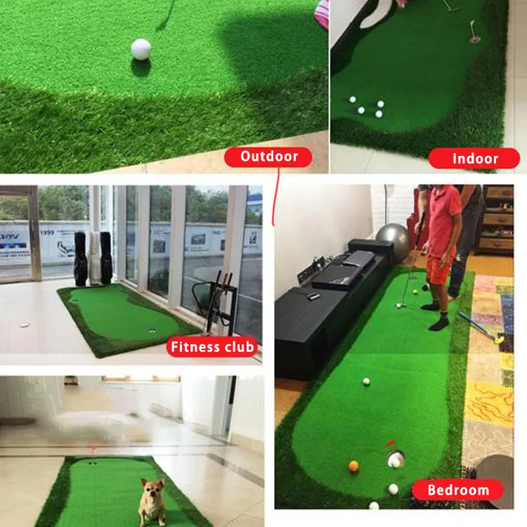 Indoor/Outdoor Golf Putting Green Artificial Grass Golf Mat Putting Anti-slip Rubber Mat for Mini Golf Course Use