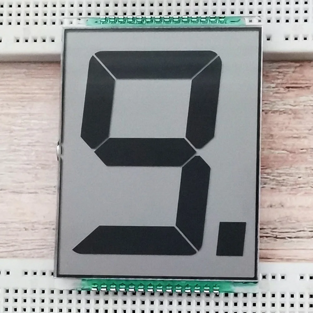 Unidad estática de Panel LCD de 1 dígitos, 28PIN TN, segmento grande positivo, ángulo de visión amplio de temperatura