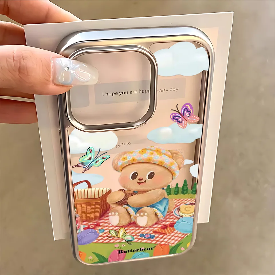 Cute Butter Bear Hot Phone Case for IPhone 17 16e 16 15 14 13 12