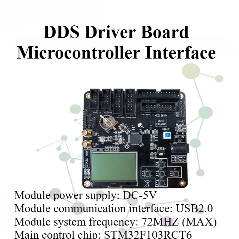 AD9854 DDS Waveform Generator (200MHz) - Supports Sine/Square Wave, AM/FM/FSK for Laboratory Measurement & Embedded Systems