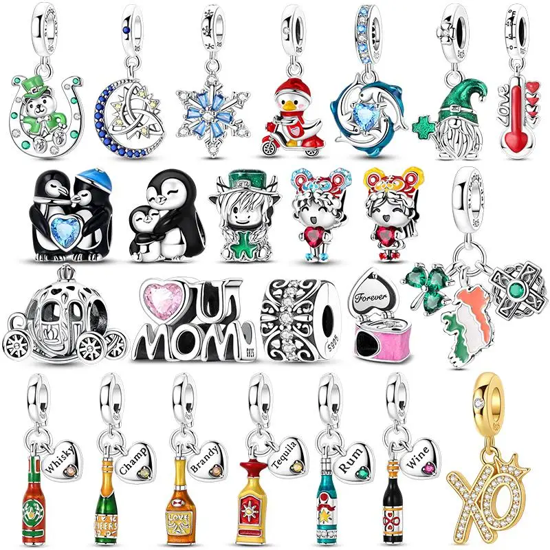 

Подвески из стерлингового серебра 925 пробы, бусины, синие светящиеся китовые акулы, морской конек, дельфин, подходят для женщин, изысканные ювелирные изделия своими руками, подарки