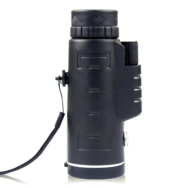 40x60 High Power Monocular Telescope HD BAK4 Prism Low Light Night Vision Compass Phone Clip for Outdoor Hunting Camping Travel