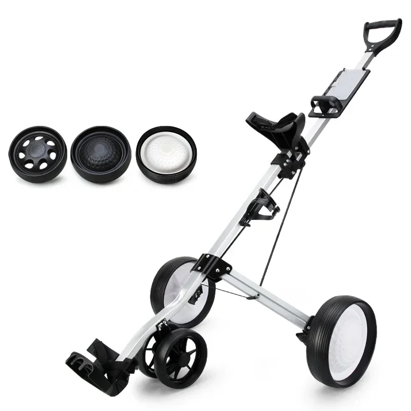 PGM Golf Bag Cart Course Trolley Foldable Four-Wheel Golf Bag Cart