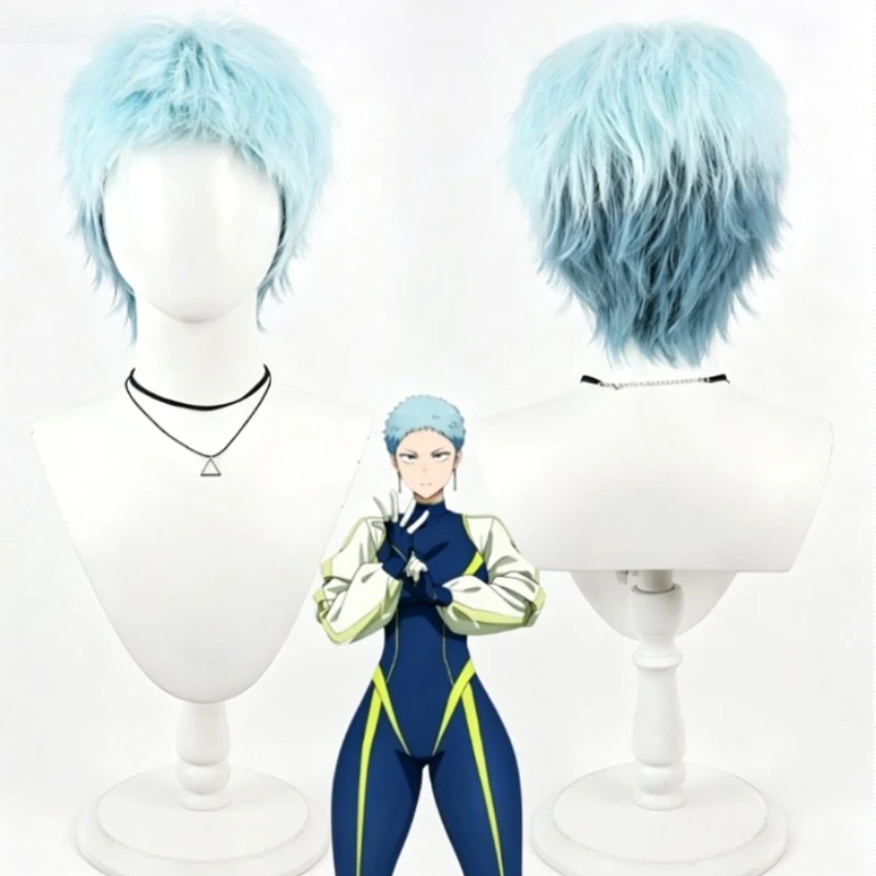 

MARRIAGETOXIN Shizuku Ushio Cosplay Wig Short Spiky Buzz Cut Gradient Ombre Heat Resistant Synthetic For Men Women Halloween