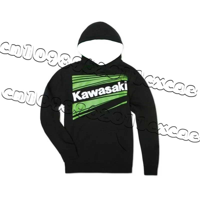 

Kawasaki легкая спортивная толстовка с капюшоном на осень-зиму, тонкий дизайн для мужчин и женщин, простой повседневный пуловер с принтом для поездок на работу