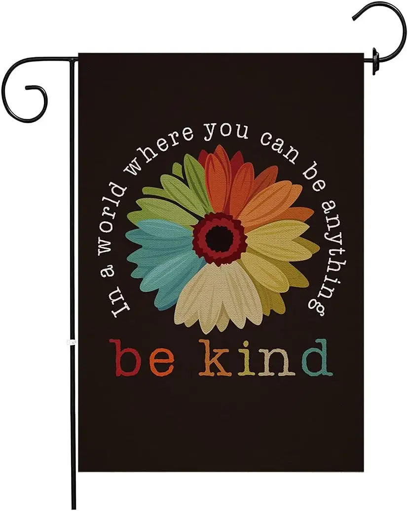 Chengxun Маргаритка в мире, где вы можете быть чем-то добрым и красивым садовым флагом, двусторонний осенний двор, уличное украшение