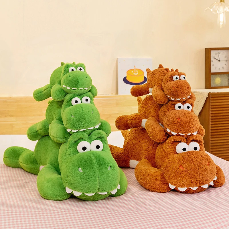 かわいいぬいぐるみ恐竜のぬいぐるみ、子供の誕生日クリスマスギフト用の抱きしめられるおもちゃ、大きなかわいい恐竜の枕、完璧な子供の遊び相手