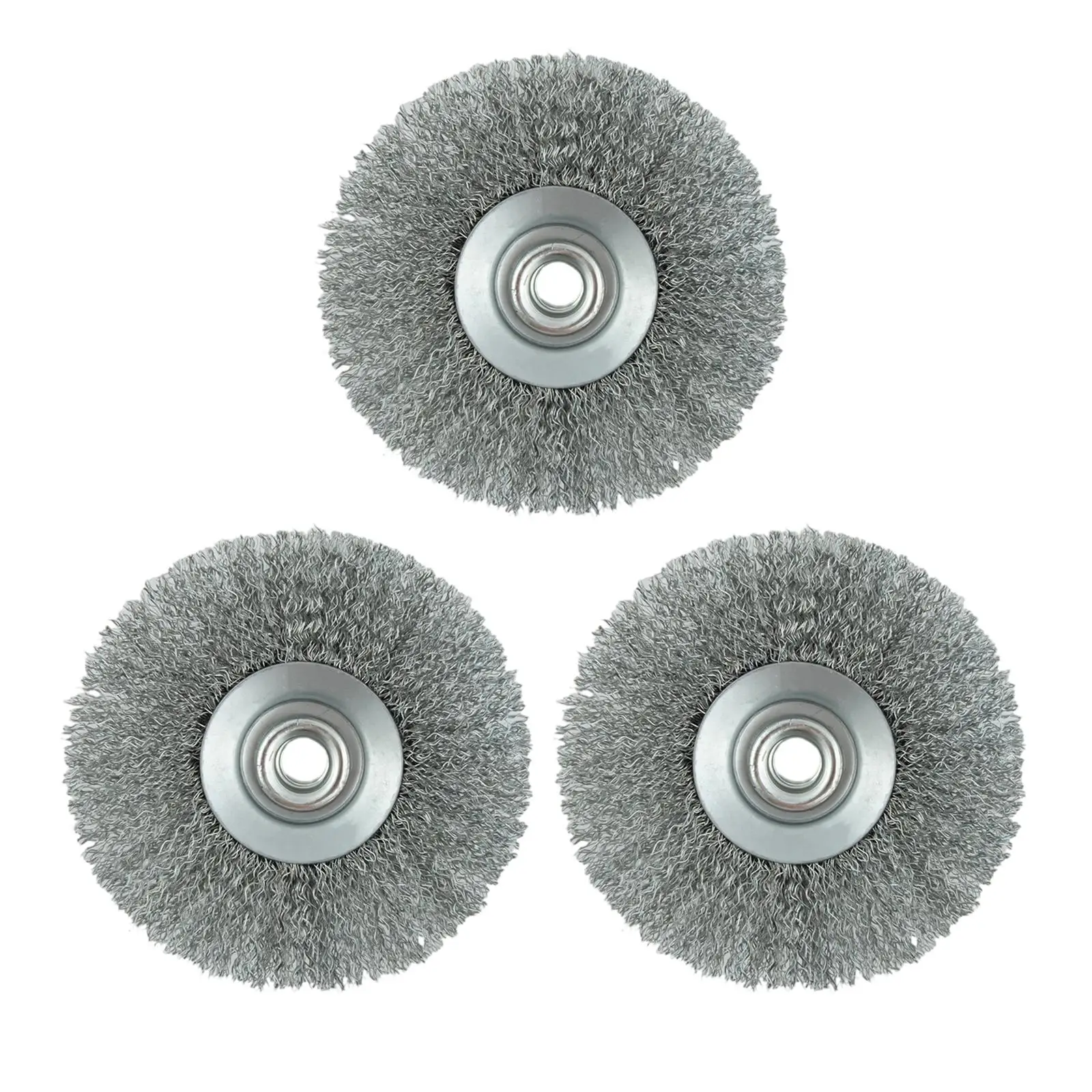 Easily Tackle Rust Removal Jobs with This Reliable Package Featuring Three Sturdy Brush Wheels Sized at a Convenient Diameter