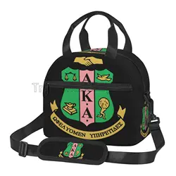 Sorority Gifts AKA Thermal Lunch Box Reusable Large Capacity Insulated Tote Bento Bags for Women Girls Work School Picnic Travel