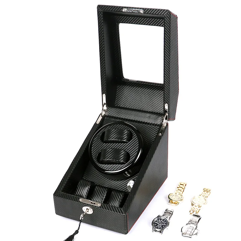 Automatic Watch Winder Box Lock Rotor 2 slots 3 Drawer Movement Rotator Pillow Boxes Winder Accessories