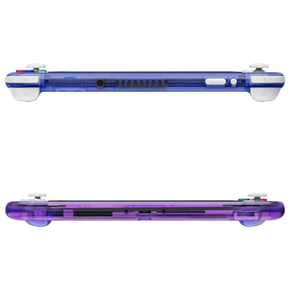 Nintendo Switch Lite 碧色とパープルのグラデーションカラー eXtremeRate Nintendo Switch Lite用交換フルセットシェル＆ボタン