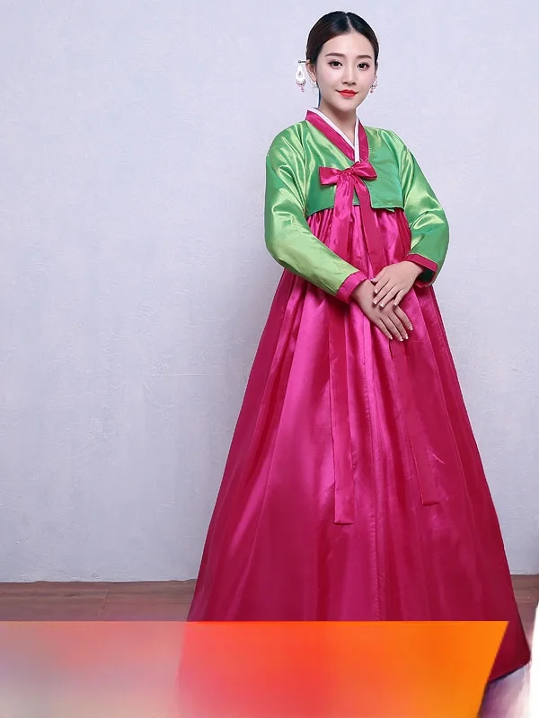 

New Faionable Korean Traditional Costume Stage Dance Performance Clothes Women's Modified Long Jin Ancient Korean Eth