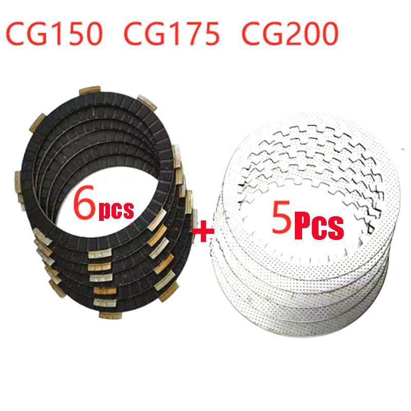 

Motorcycle Clutch Disc for Haojue Honda Dayun Loncin Sanlg Lifan Qjmotor CG125 GN125H HJ125-7 CGL125 CG150 LX200 Clutch Plate