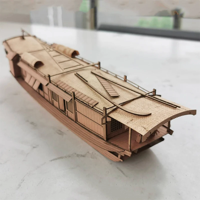 Modeling KitShip Model 1/100 Bianhe Passenger Boat Paper Model Kit Laser Cut Paper Model Kit