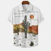 Desert Cactus 3D Print Hawaiian Shirt For Men