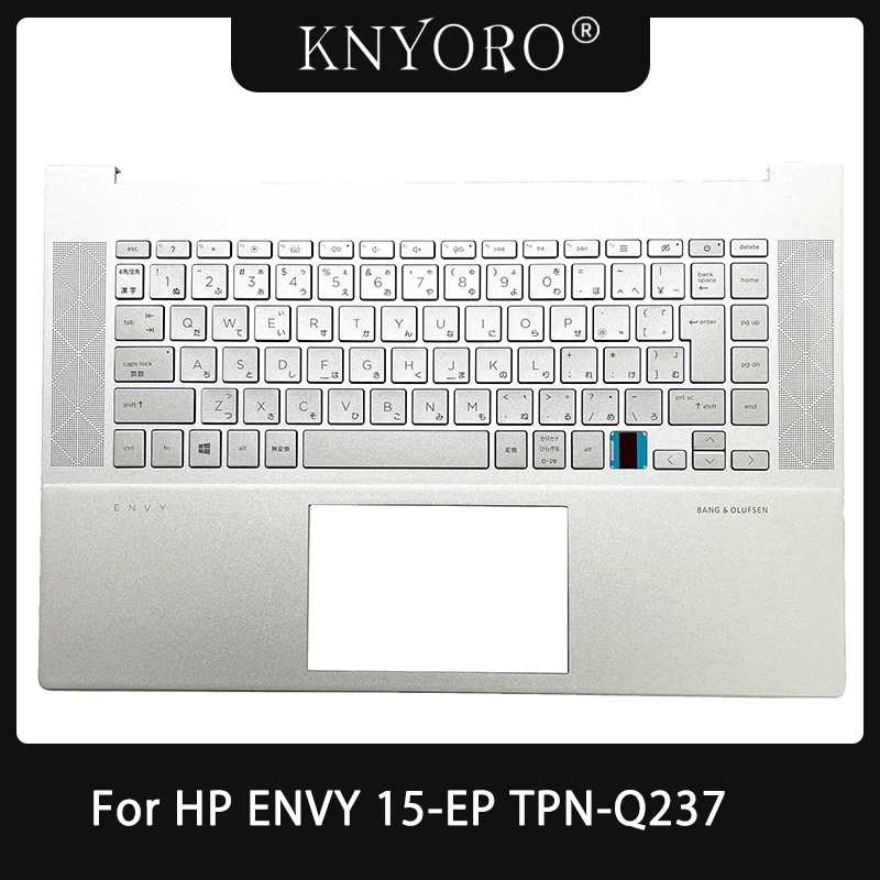 

Laptop Japan Keyboard For HP ENVY 15-EP TPN-Q237 Palmrest Upper Top Case Cover Silver Housing Keyboard JP Original L97425-291