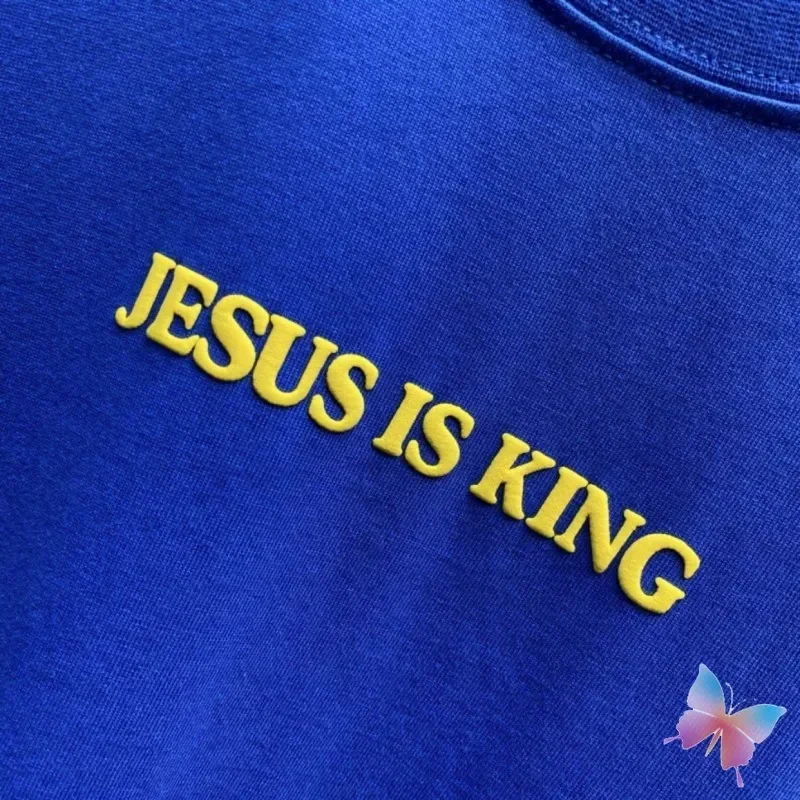 High Street Vintage Summer KANYE T-shirt Collection Men Women Loose Cotton Foam Print Short Sleeve West Jesus Is King Tshirts