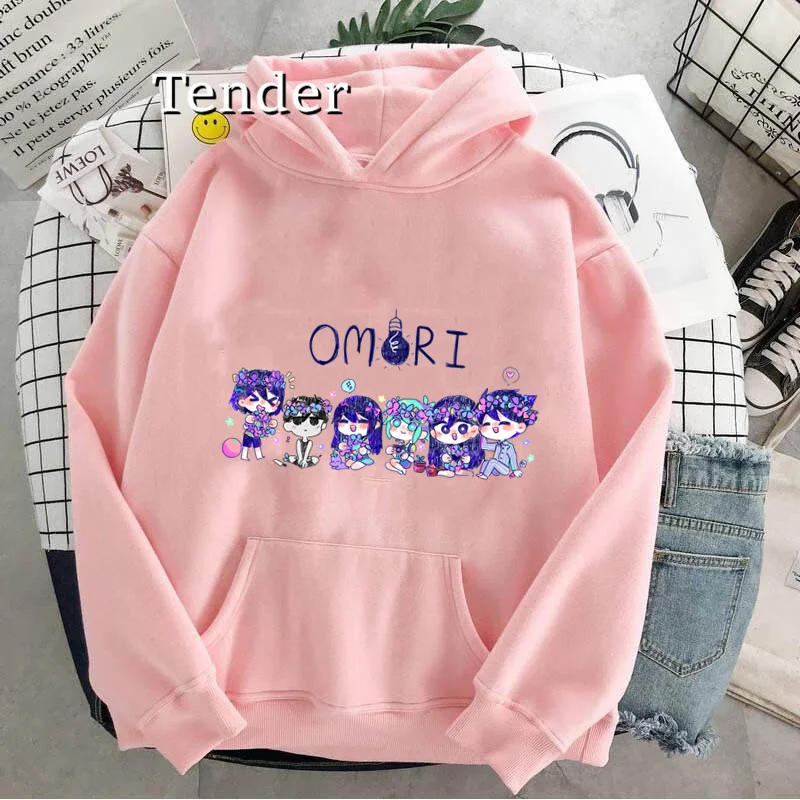 Jogos omori hoodies mulheres kawaii inverno quente streetwear engraçado dos desenhos animados hip hop harajuku moda unissex camisolas femininas 2022