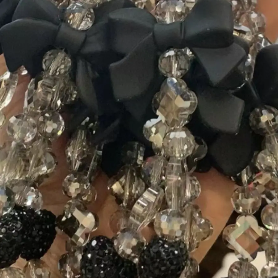 سلسلة هاتف بحبل مضاد للخسارة من سلسلة القوس الأسود DIY، سلسلة قصيرة من إكسسوارات الموضة لحقيبة اليد والمفتاح