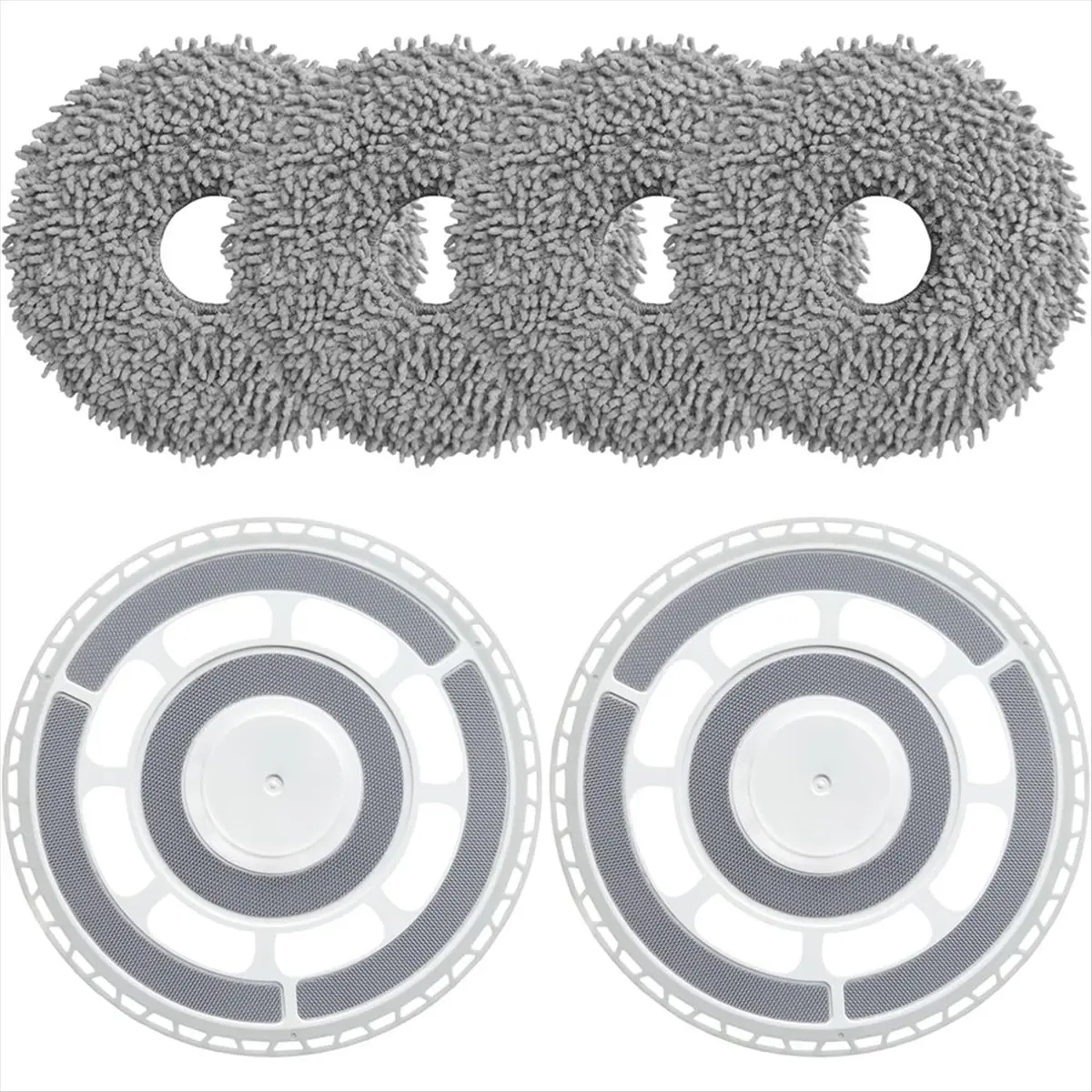 ABZT 4 Wipes with 2 Replacement Brackets Accessories for QRevo/Qrevo S/Qrevo Pro/Qrevo Plus/Qrevo Master