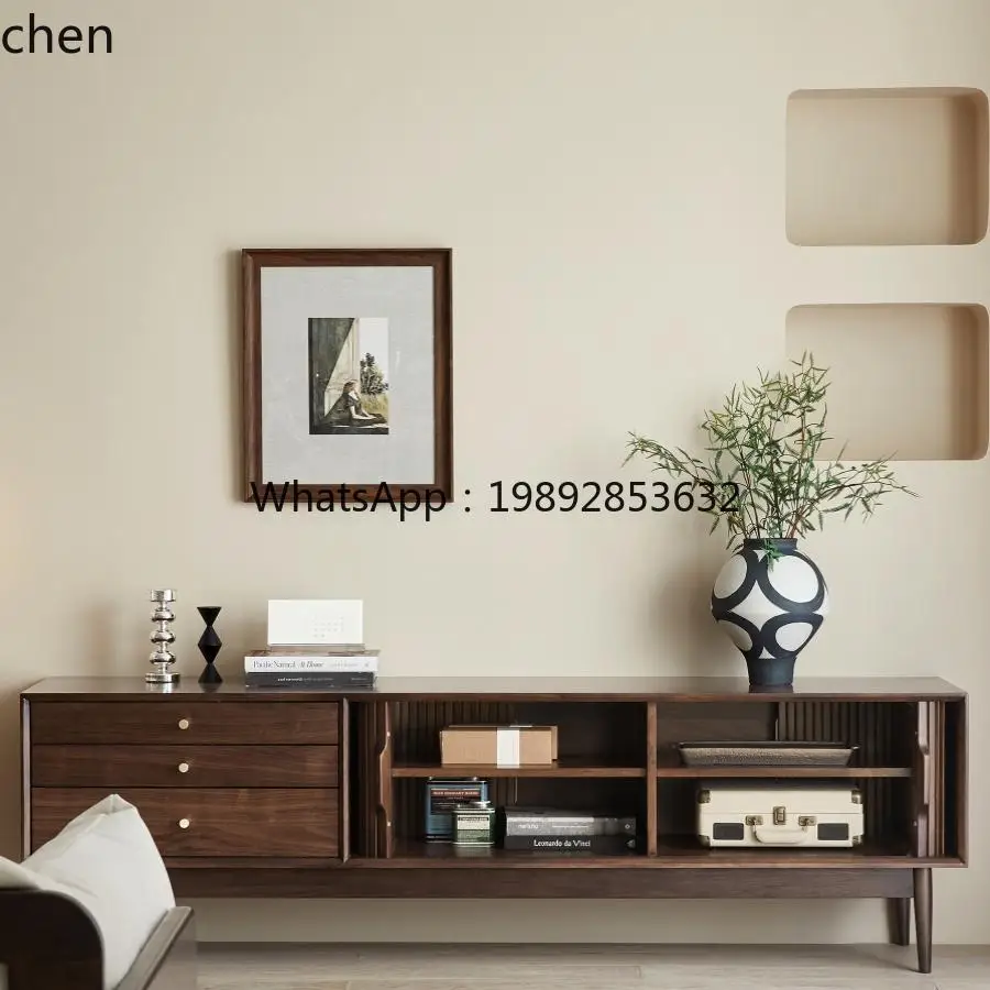 TV floor-to-ceiling cabinet light luxury small apartment coffee table combination living room TV cabinet