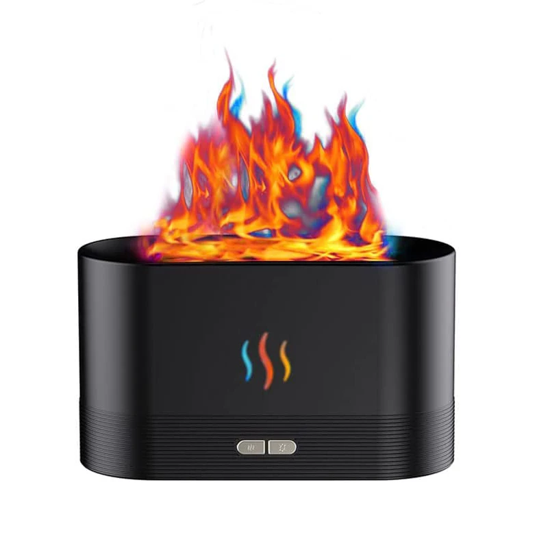 Color‑changing Flame Air Humidifier, Portable Cool Mist Essential Oil Aroma Diffuser for Room