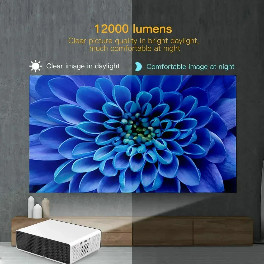 VIVICINE 1080P Full HD Proyektor Video Home Theater Portabel Android 9.0 4K Decoding WiFi Mendukung Proyektor Film Proyektor