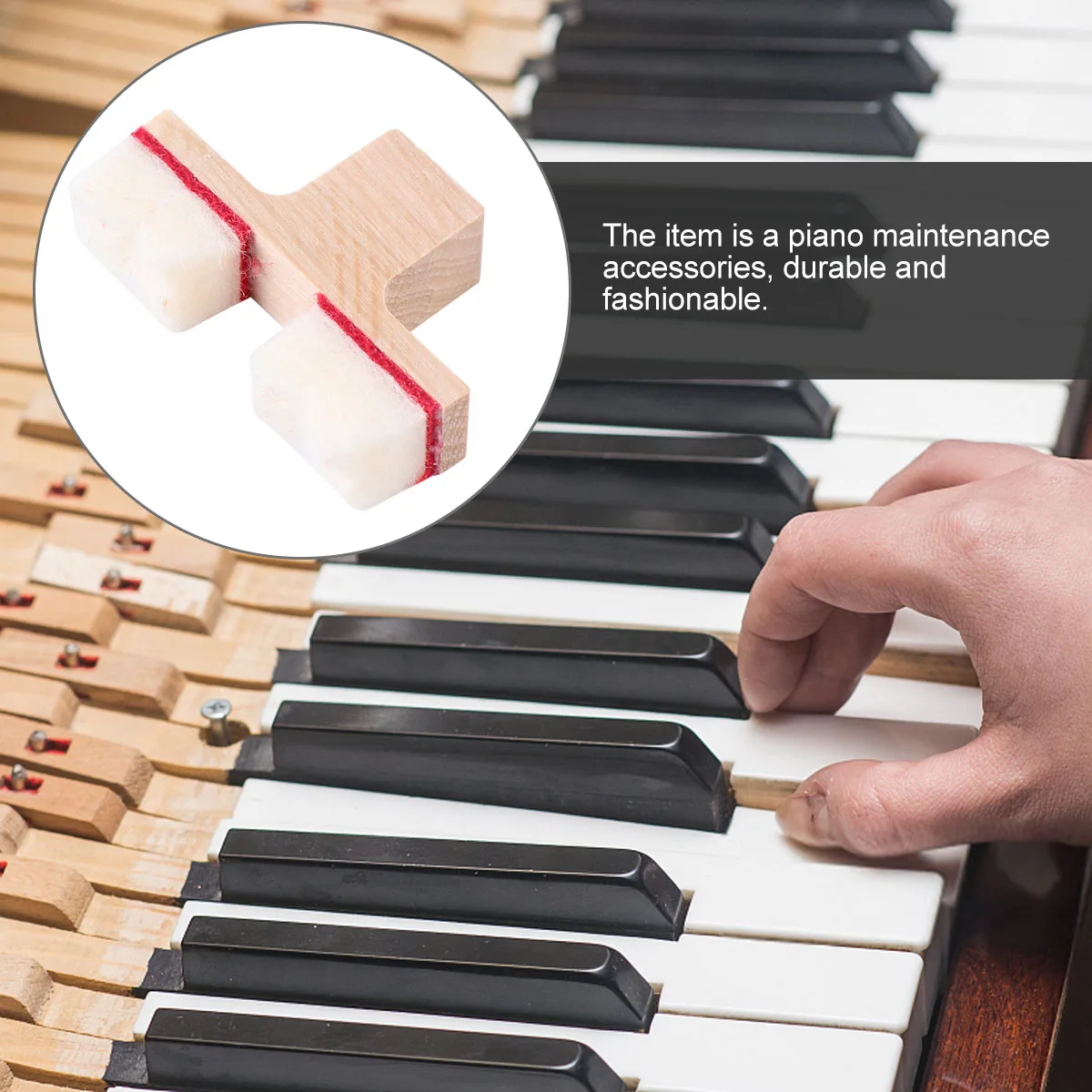 

2Pcs Piano Sound Dampeners Long-Lasting Maintenance Tool for Upright Pianos Safe Non-Damaging Piano Accessory Supplies