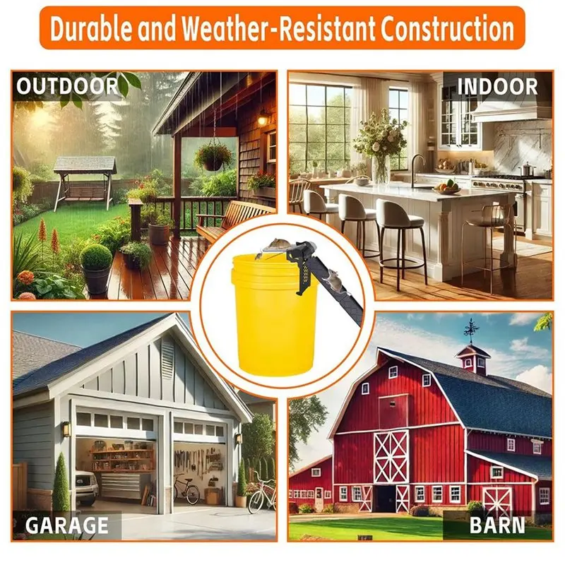 ABBP-Walk دلاء اللوح للفئران والفئران 4 قطع مصيدة الماوس تناسب 5 جالون أو أكبر مصيدة فئران قابلة لإعادة الاستخدام