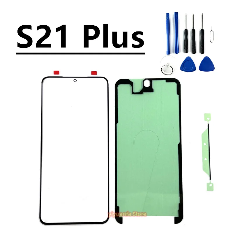 Front Screen Glass Repair Kits For Samsung Galaxy S21 S22 S23 Plus Ultra 5G S21fe LCD Touch Panel Outer Glass Lens Replacement