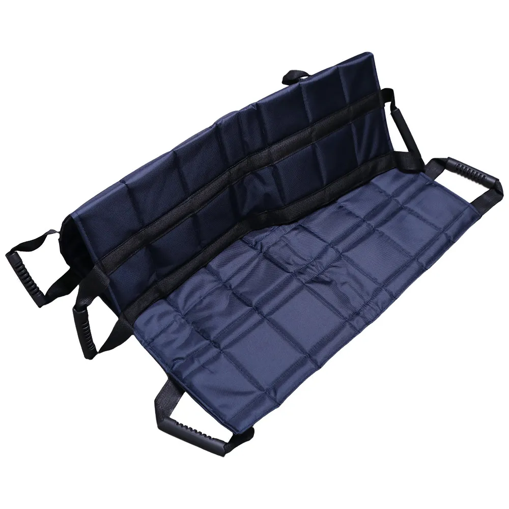 Oxford portátil almofada de transferência de paciente grande dobrável folha de cama de posicionamento com 6 alças macio idosos elevador estilingue transporte