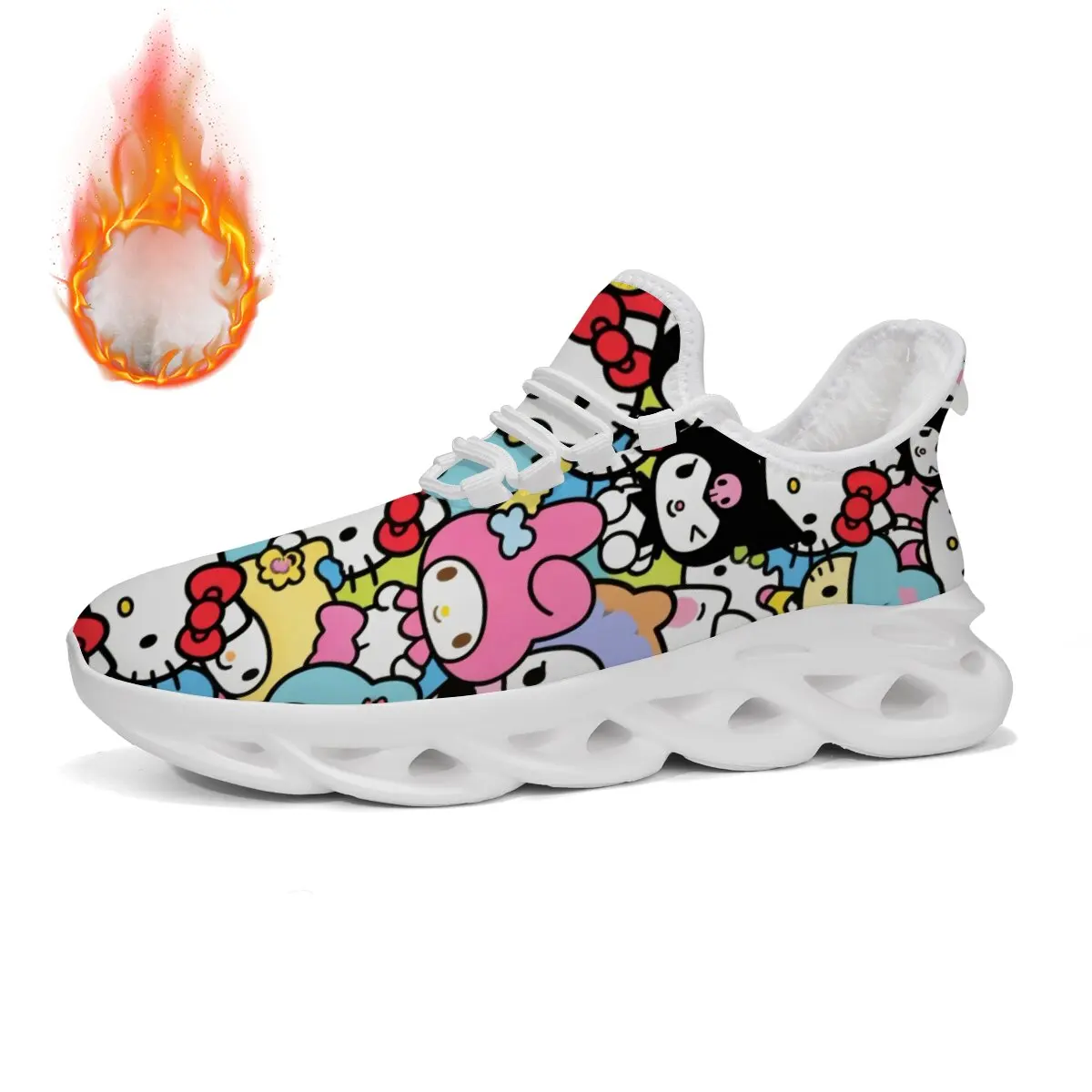 

Обувь «Hello Kitty» с героями мультфильмов для девочек, детские зимние кроссовки на флисовой подкладке, красочные кроссовки Zapatos Minnie Mouse Niña Sportschuhe Kinder