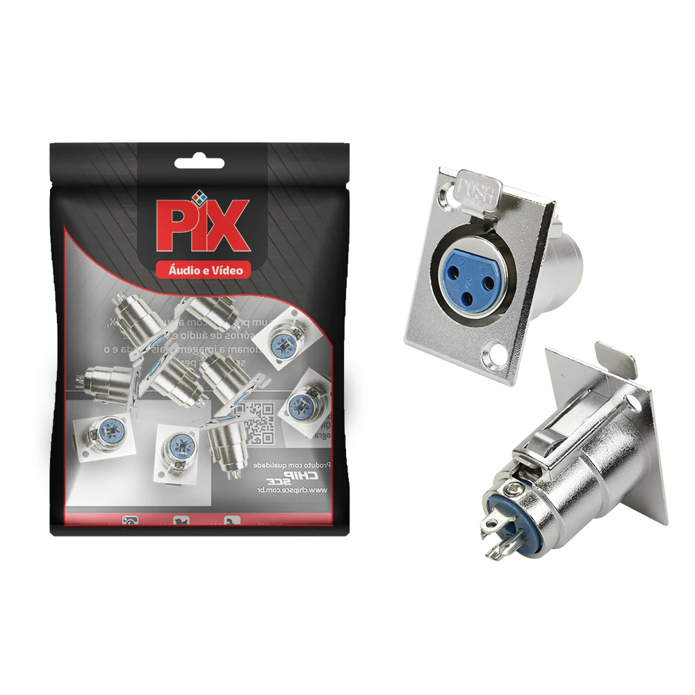 10x Xlr Female Cannon Connector for Panel Line Pro C/latchlock