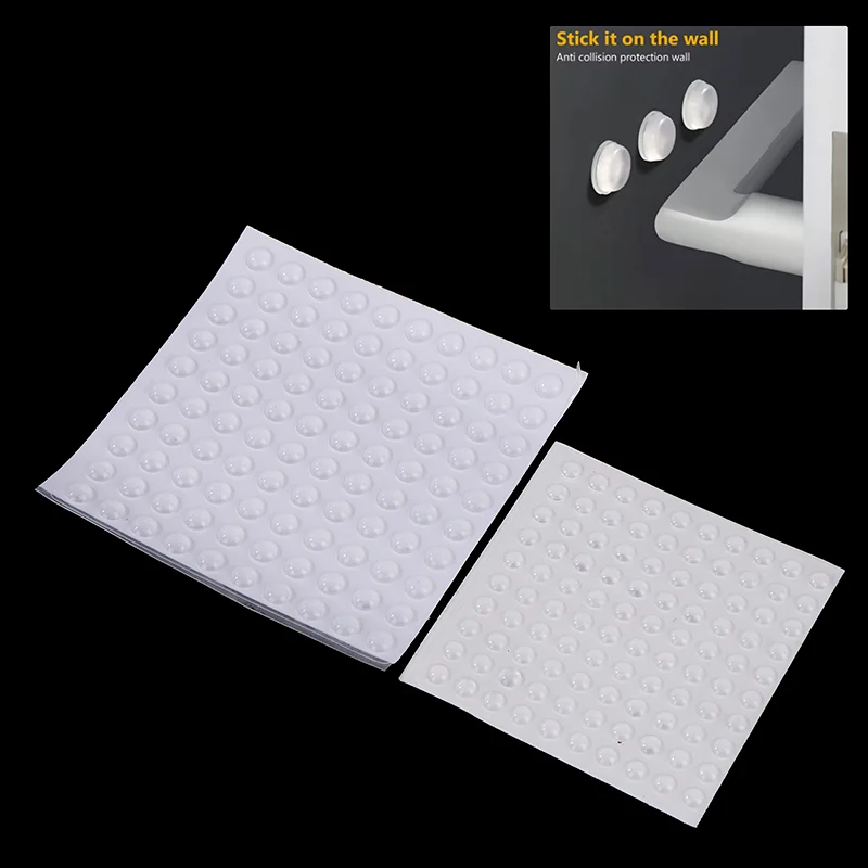 100Pcs Self Adhesive Stopper Rubber Damper Buffer Cabinet Bumpers Silicone Furniture Pads Cushion Protective Pads