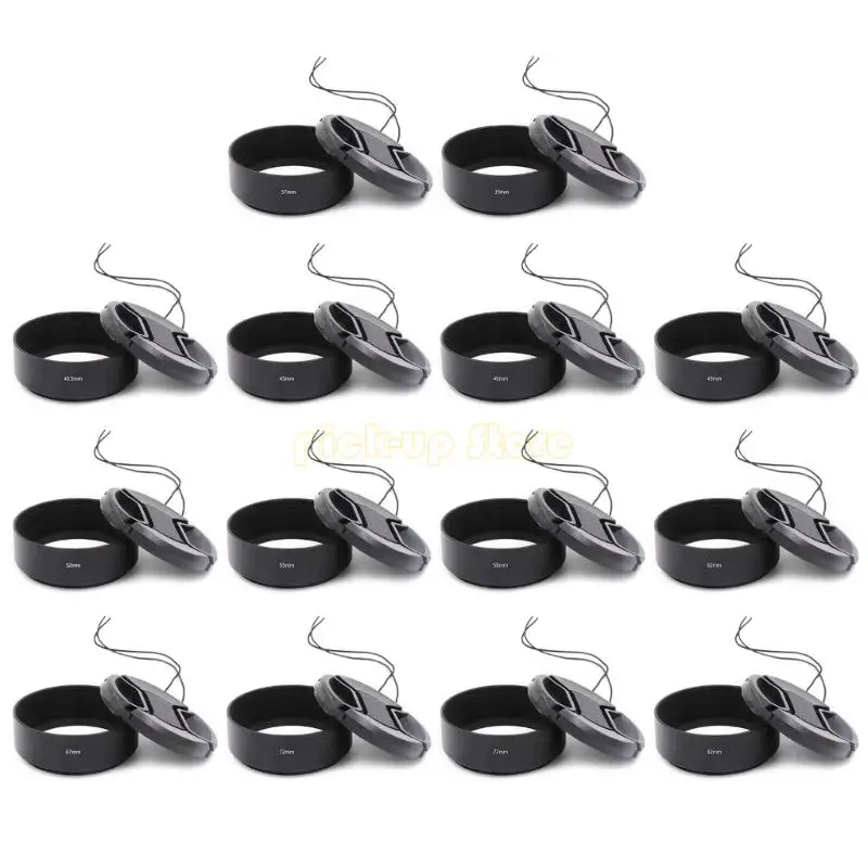 

Q5WA 37mm-82mm Metal Lens Hood Cylinder for Light Blocking