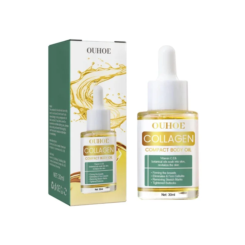 Collagene Boosting Body Oil rassodante braccia pancia grasso abbellimento glutei scolpire olio essenziale dimagrante siero per la cura del corpo