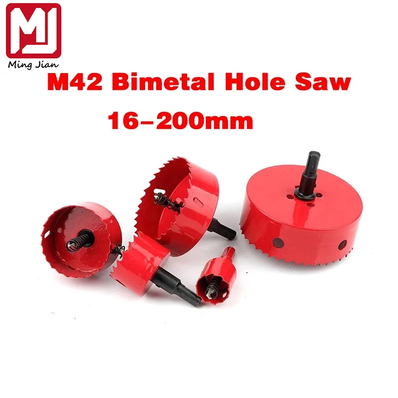 

Bi-Metal M42 Wood Hole Saw 16-200mm Steel Drilling Drill Bit Cutter for Aluminum Iron Stainless Steel Plastic Cutter Drill Bits