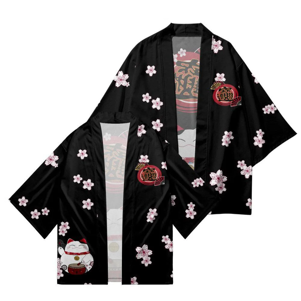 Unisex Japanese Traditional Kimono Japanese Kimono 3D Printed Pattern Jacket Japanese Cardigan Japanese Harajuku Style