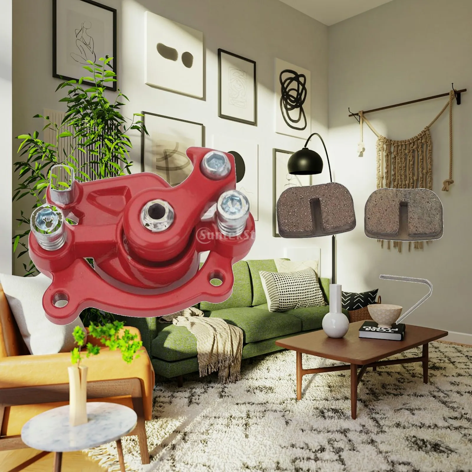 Mechanical Disc Brake Caliper Compact Replacement Disc Brake Caliper Sturdy Easy to Install for Custom Small Vehicle Builds