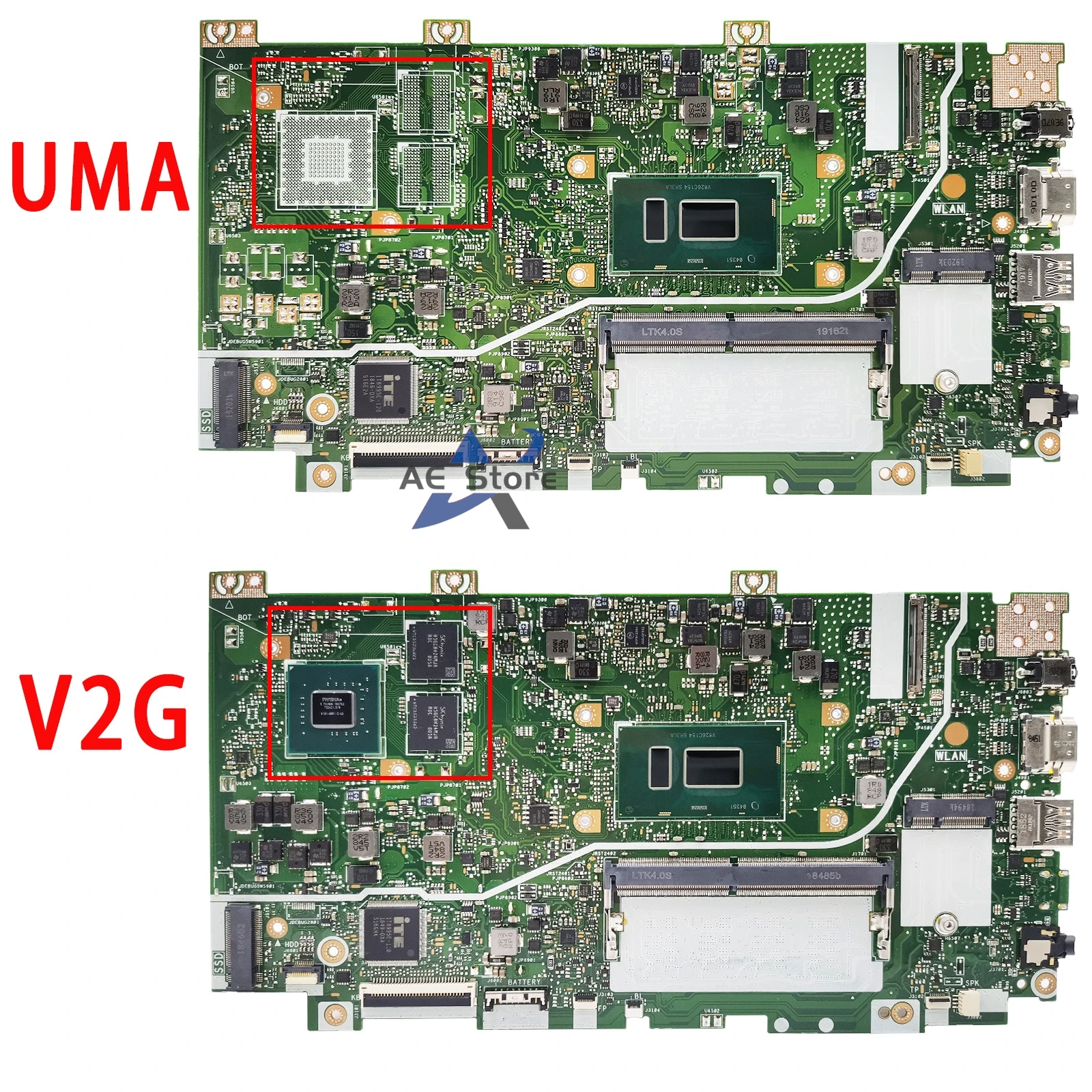 Placa base X412UF para ordenador portátil, placa base para ASUS X412UA X412U X412UB F412U J412U A412U, I5 I7 7th/8th Gen 4G/RAM